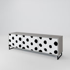 SLIPPING MINUTES 3-dörrars TV-bänk i grå finish