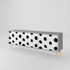 SLIPPING MINUTES 3-dörrars TV-bänk i grå finish