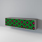 FUNKY SPOTS 3-dörrars TV-bänk i grå finish