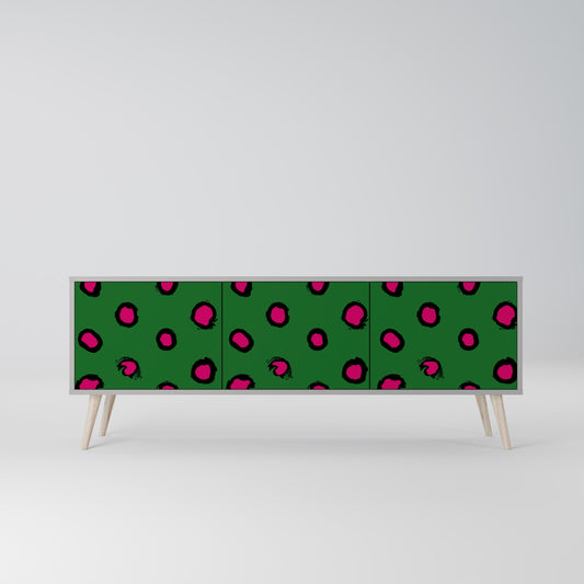 FUNKY SPOTS 3-dörrars TV-bänk i grå finish