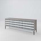 NIGHTY MELODIES 3-dörrars TV-bänk i grå finish