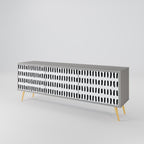 NIGHTY MELODIES 3-dörrars TV-bänk i grå finish