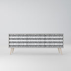 NIGHTY MELODIES 3-dörrars TV-bänk i grå finish