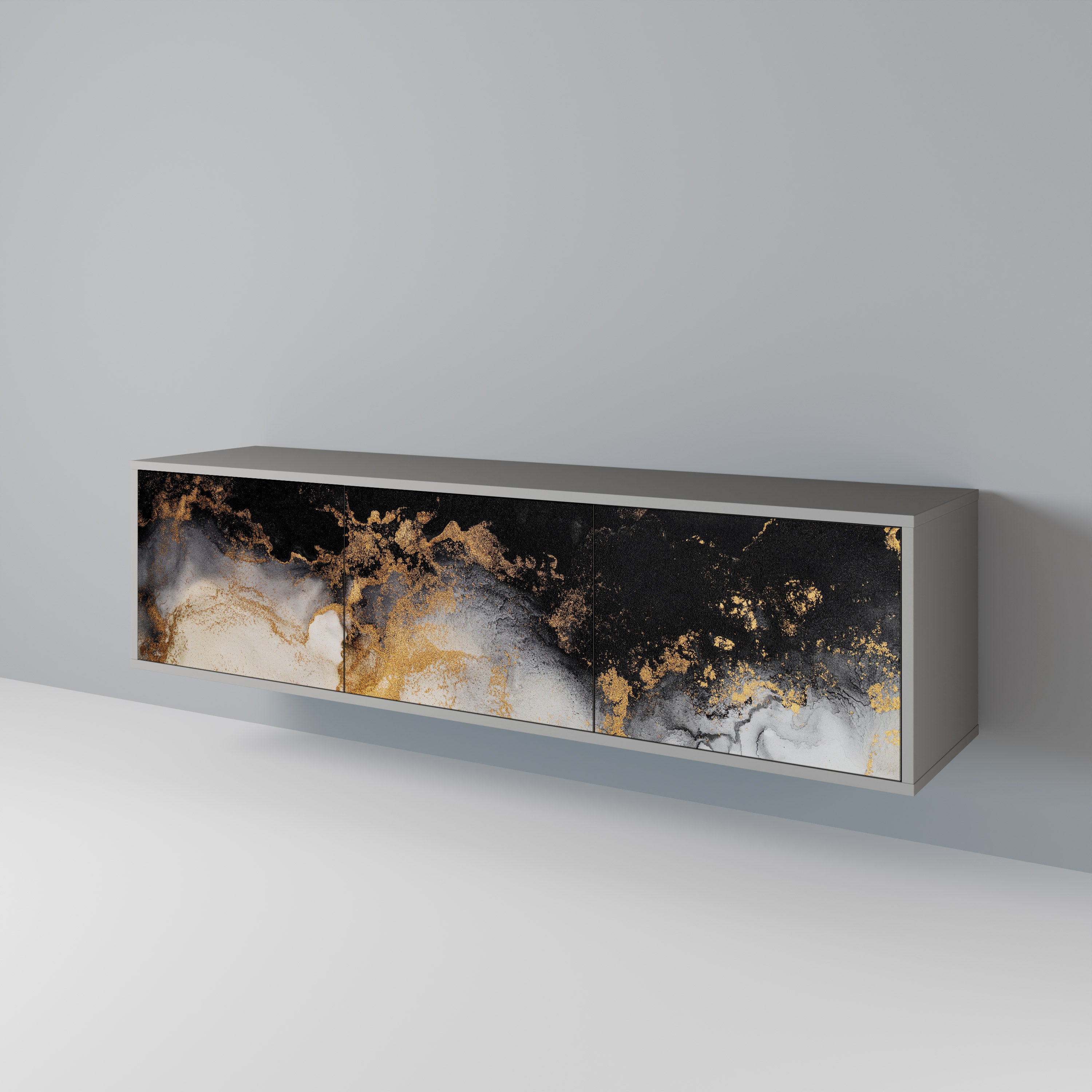 MARBLE OF TOMMORROW TV-bänk med 3 dörrar