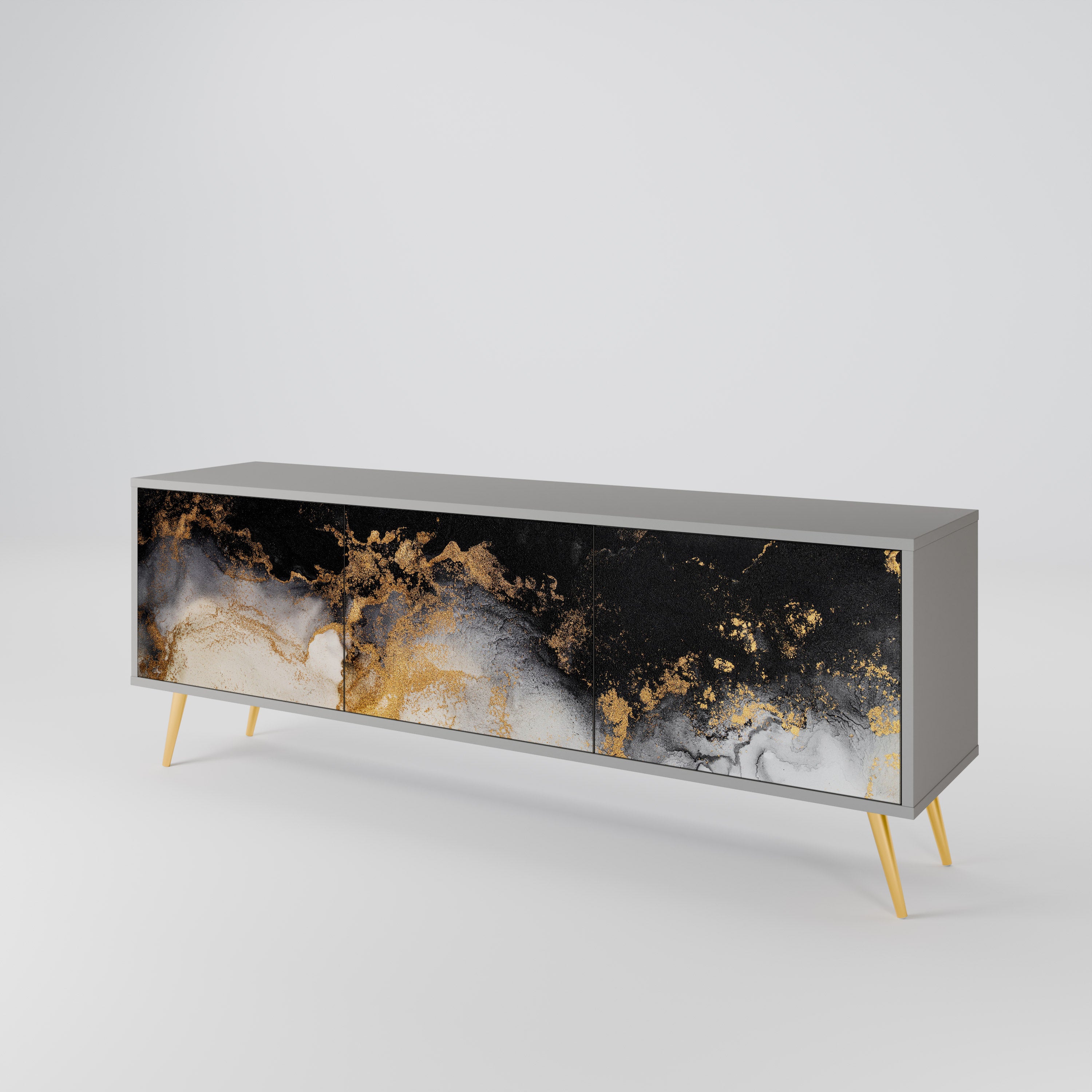 MARBLE OF TOMMORROW TV-bänk med 3 dörrar