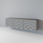 GLOOMY HOST 3-Door TV Stand in Grey Finish