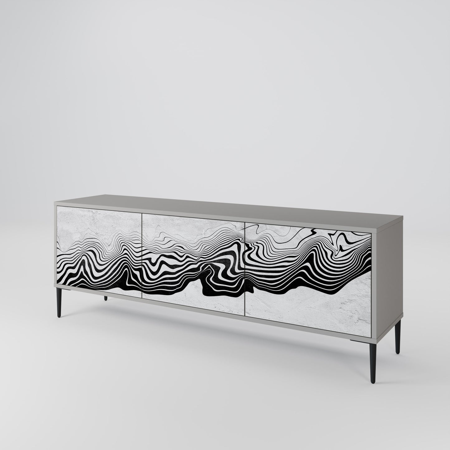 MONOCHROME MIRAGE TV-bänk med 3 dörrar