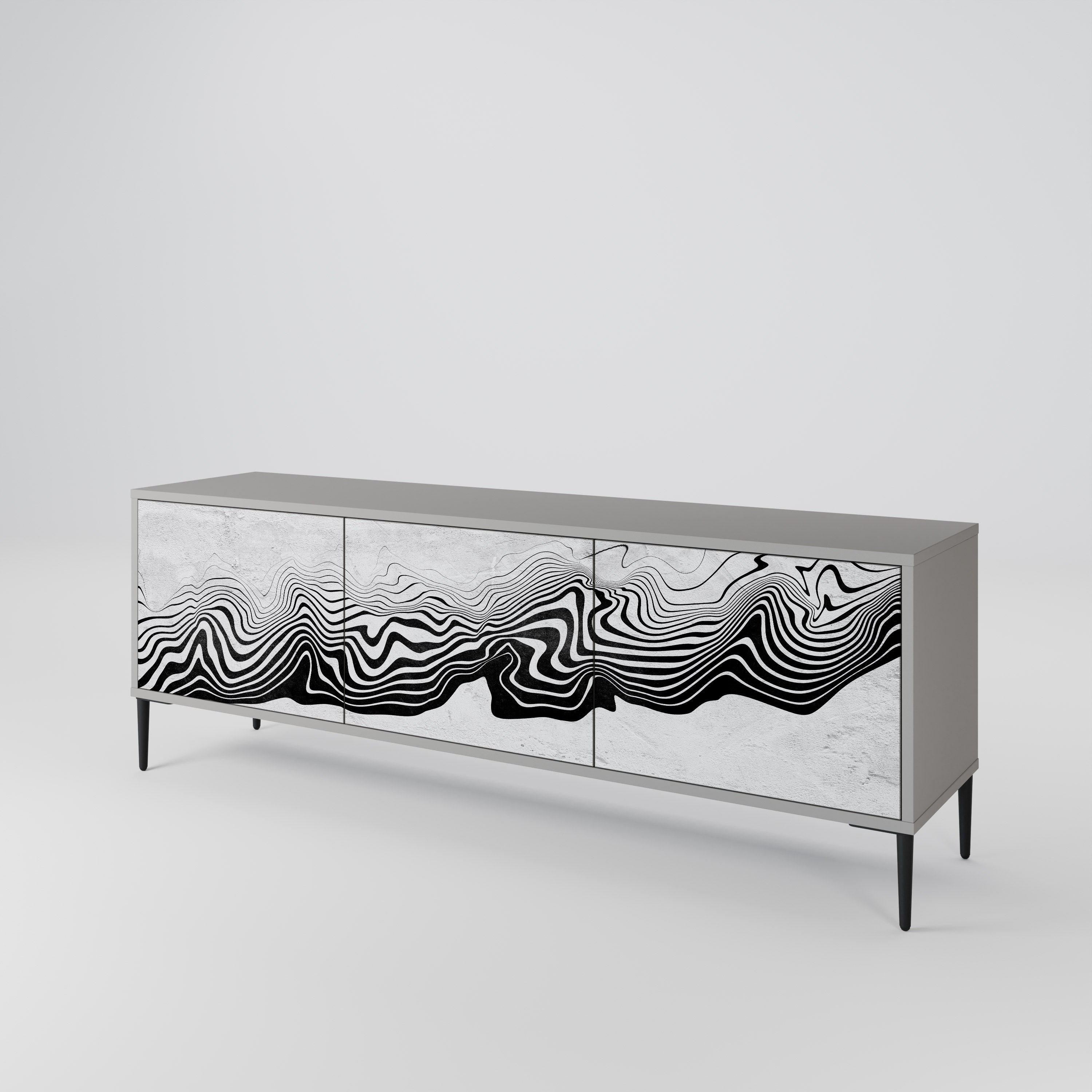 MONOCHROME MIRAGE TV-bänk med 3 dörrar