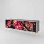 NEVERENDING BLOOM 3-dörrars TV-bänk i grå finish