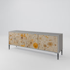 MORNING GLADE 3-dörrars TV-bänk i grå finish