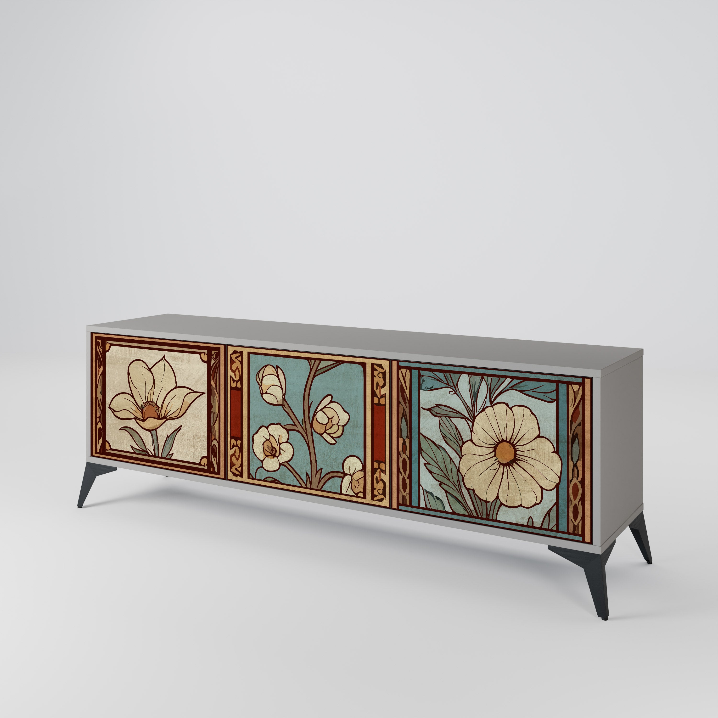 TIMELESS FLORA 3-Door TV Cabinet
