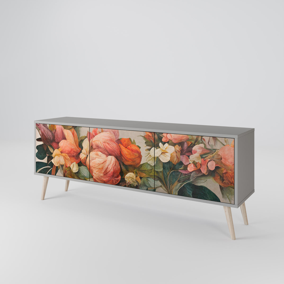 STYLISH BEAUTY 3-Door TV Cabinet