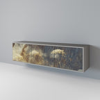 GENTLE POWER 3-dörrars TV-bänk i grå finish