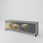 GENTLE POWER 3-dörrars TV-bänk i grå finish