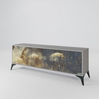 GENTLE POWER 3-dörrars TV-bänk i grå finish