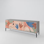 PASTEL DESTINY 3-dörrars TV-bänk i grå finish