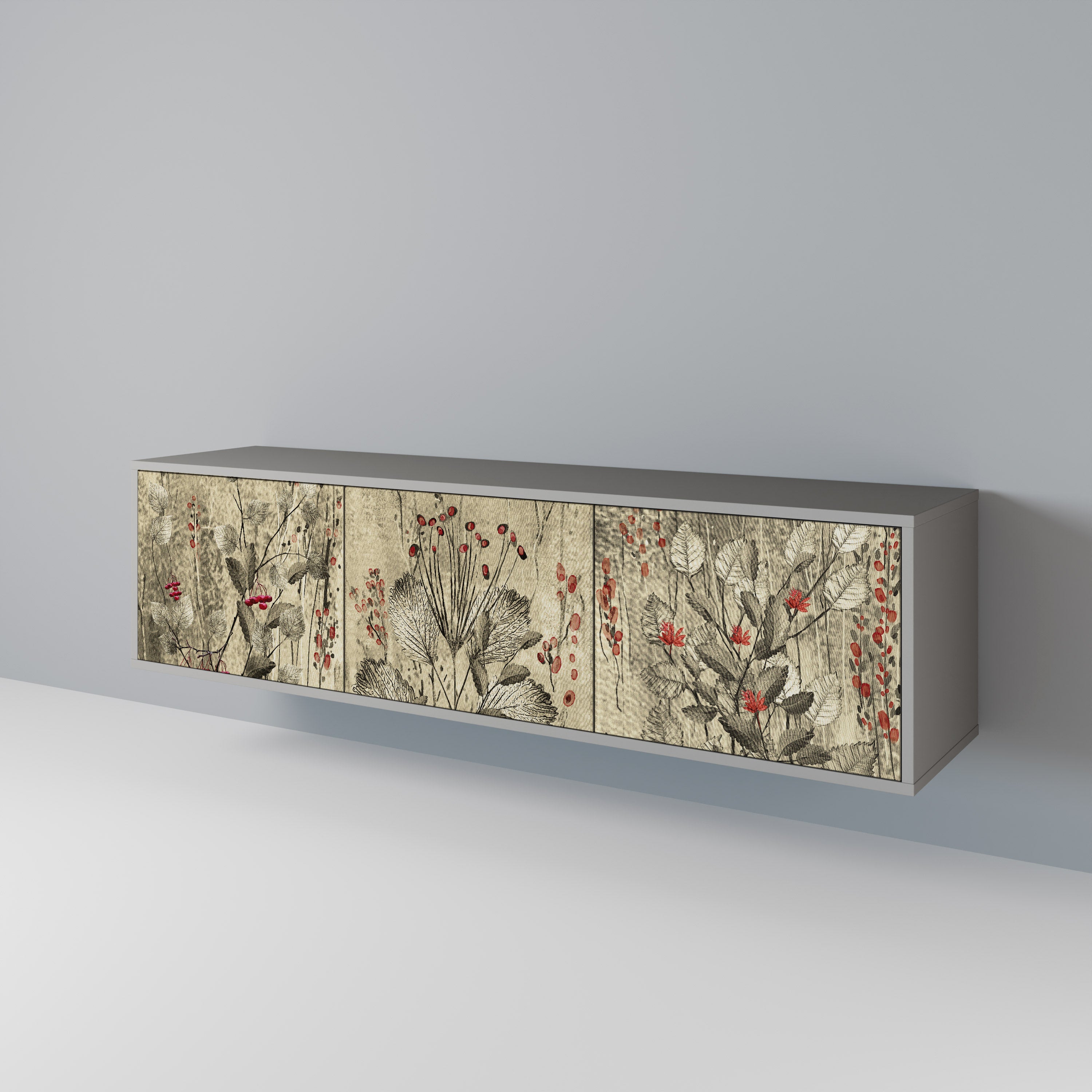 HERBAL GRACE 3-Door TV Cabinet