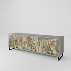 HERBAL GRACE 3-dörrars TV-bänk i grå finish