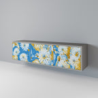 DAISY LUXE 3-dörrars TV-bänk i grå finish