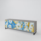 DAISY LUXE 3-dörrars TV-bänk i grå finish