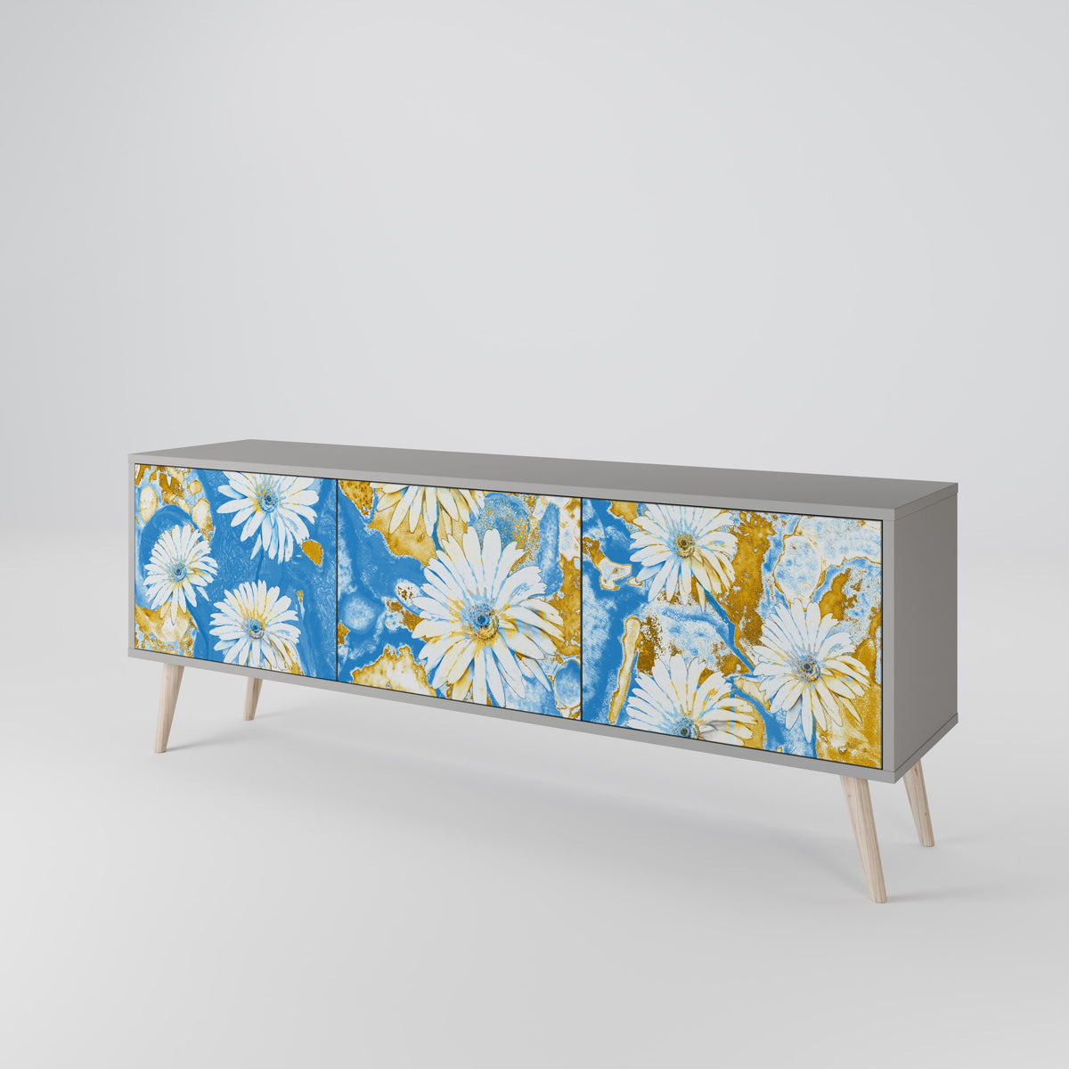 DAISY LUXE TV-bänk med 3 dörrar