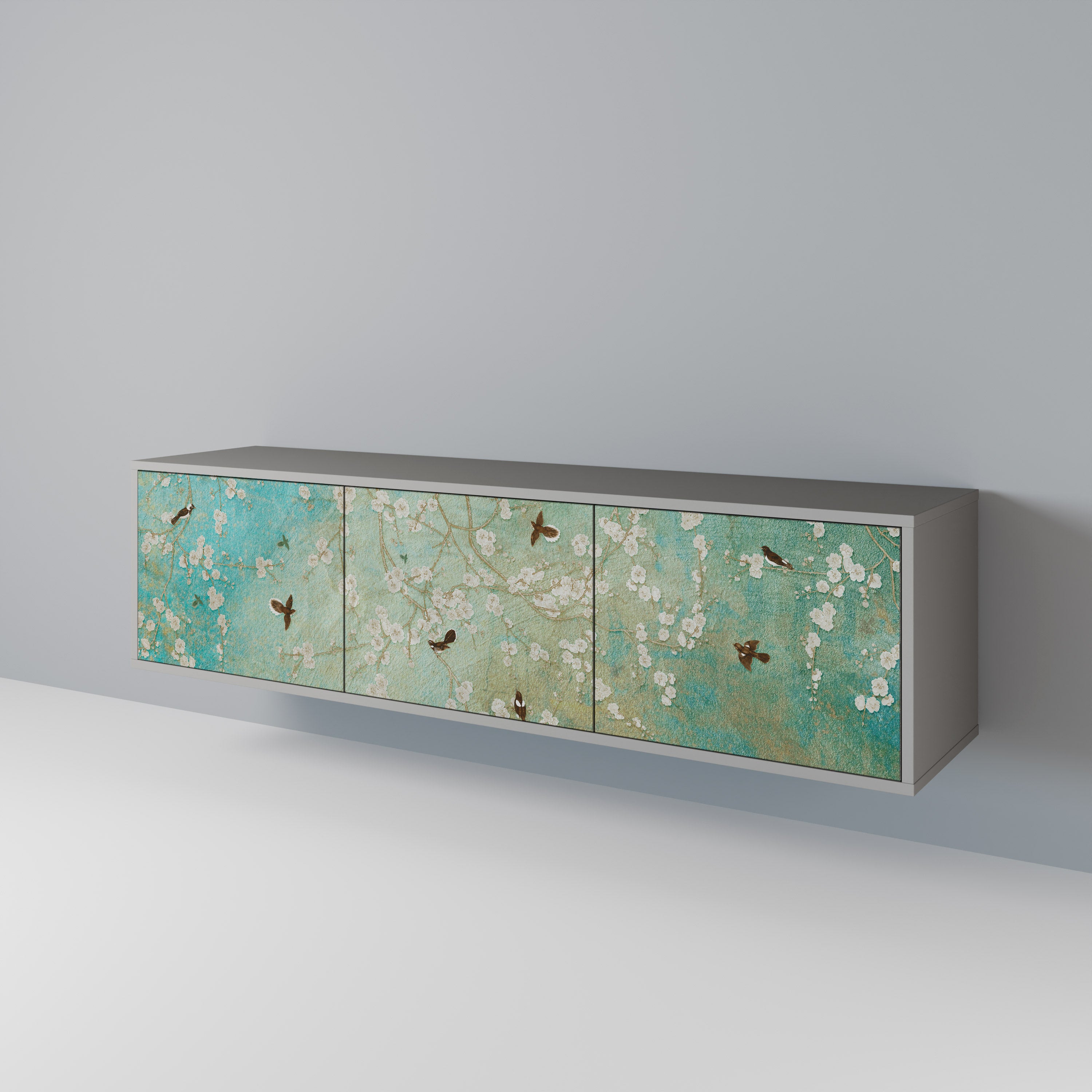 BLOOMING CHARM 3-Door TV Cabinet