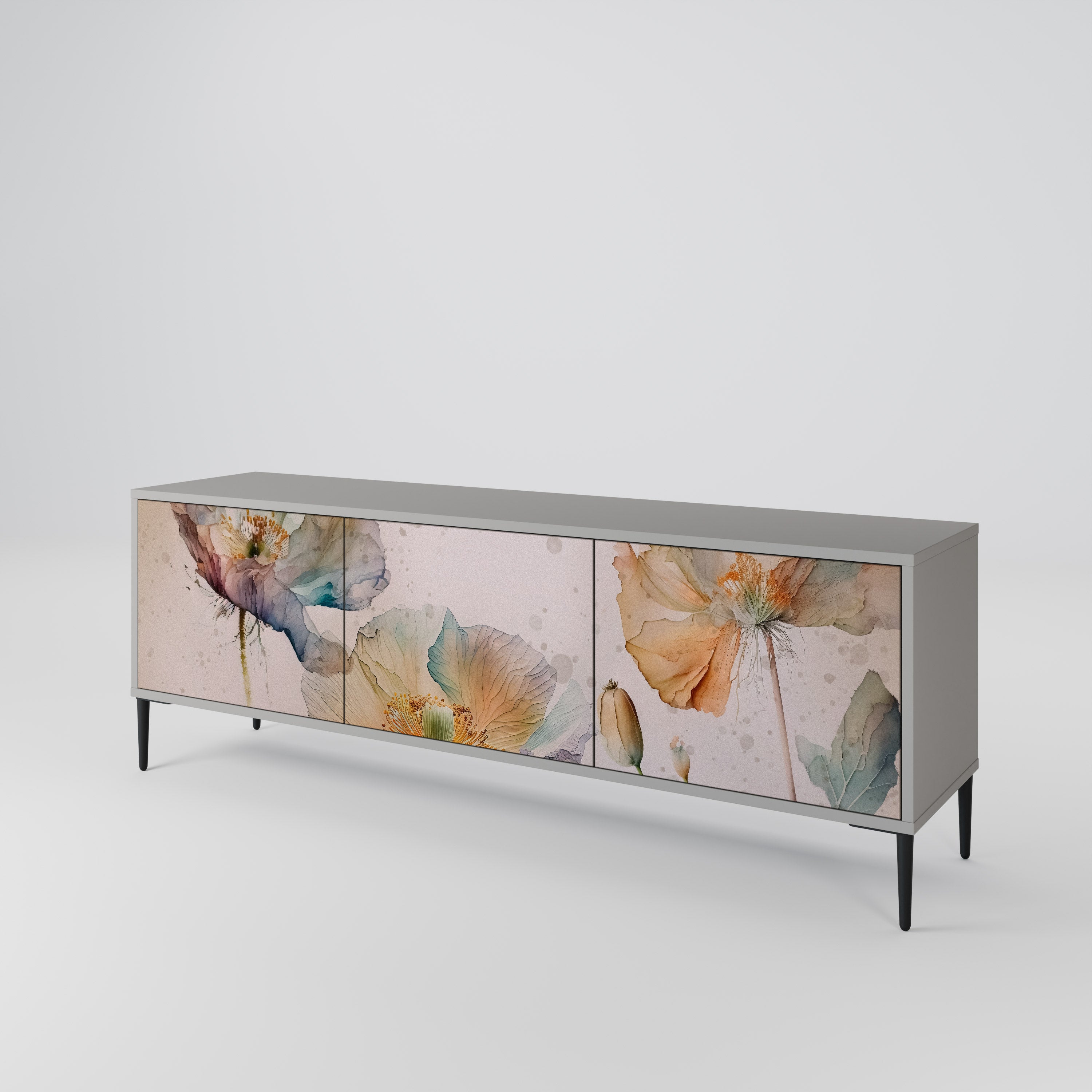 SOFTEN POPPY 3-Door TV Cabinet