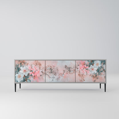 CHERRY BLOSSOM 3-dörrars TV-bänk i grå finish