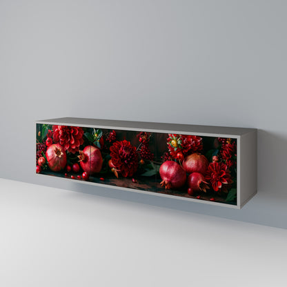 DAHLIAS AND POMEGRANATES TV-bänk med 3 dörrar