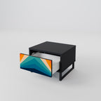 PRISM CONCUSSION Nightstand in Black Finish