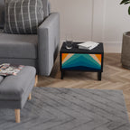 PRISM CONCUSSION Nightstand in Black Finish