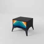PRISM CONCUSSION Nightstand in Black Finish
