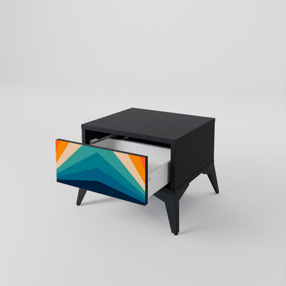PRISM CONCUSSION Nattduksbord i svart finish