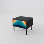 PRISM CONCUSSION Nightstand in Black Finish