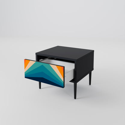 PRISM CONCUSSION Nattduksbord i svart finish