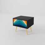 PRISM CONCUSSION Nightstand in Black Finish