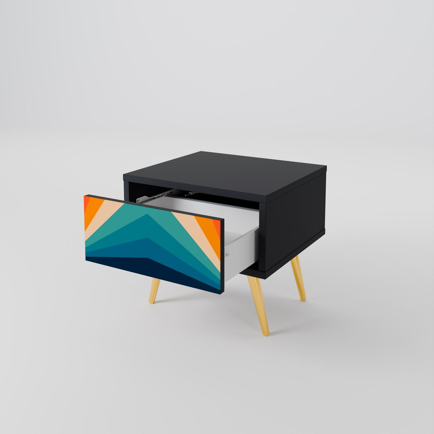 PRISM CONCUSSION Nattduksbord i svart finish