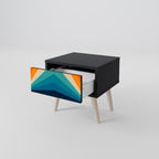 PRISM CONCUSSION Nightstand in Black Finish