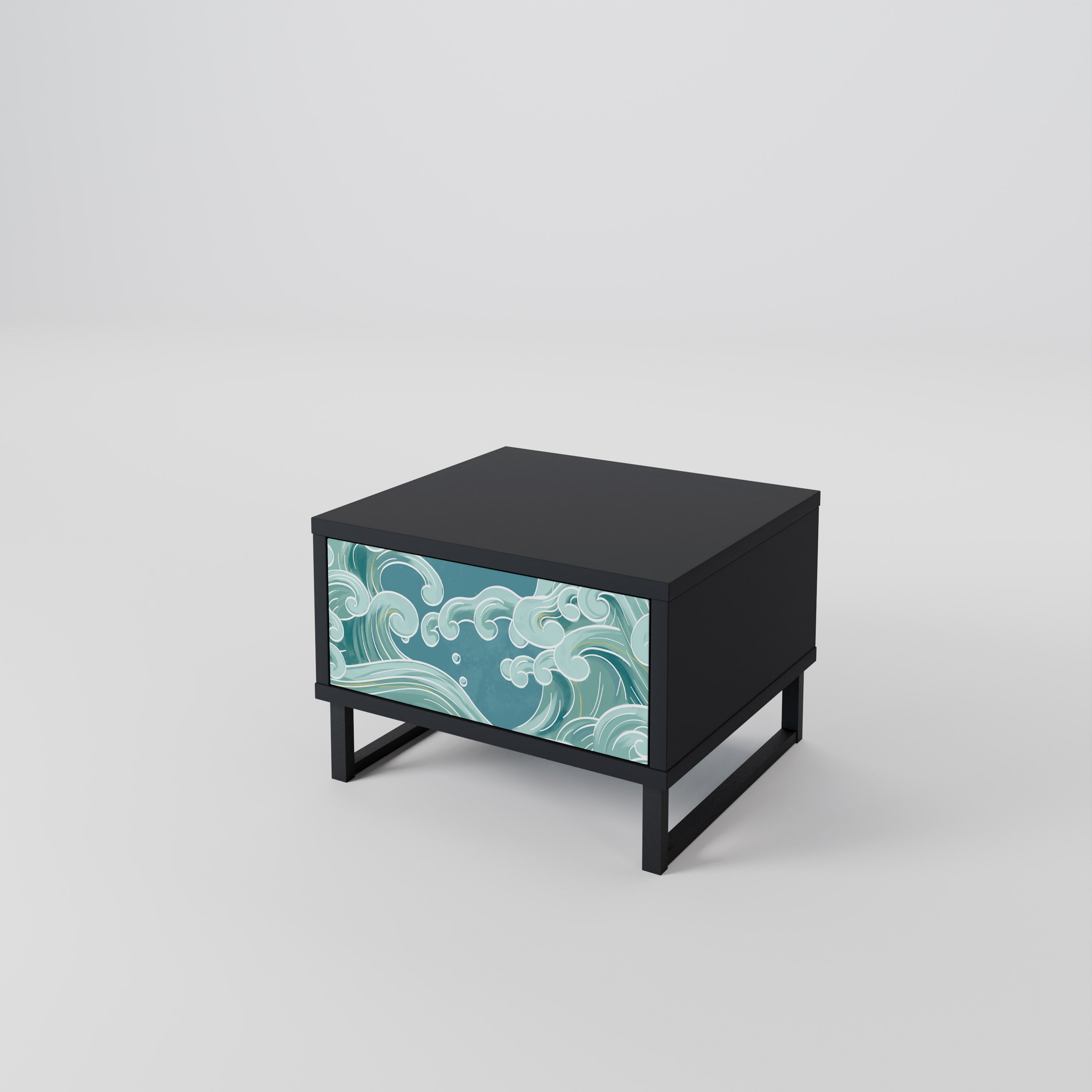 ASIAN SWAY nattduksbord i svart finish
