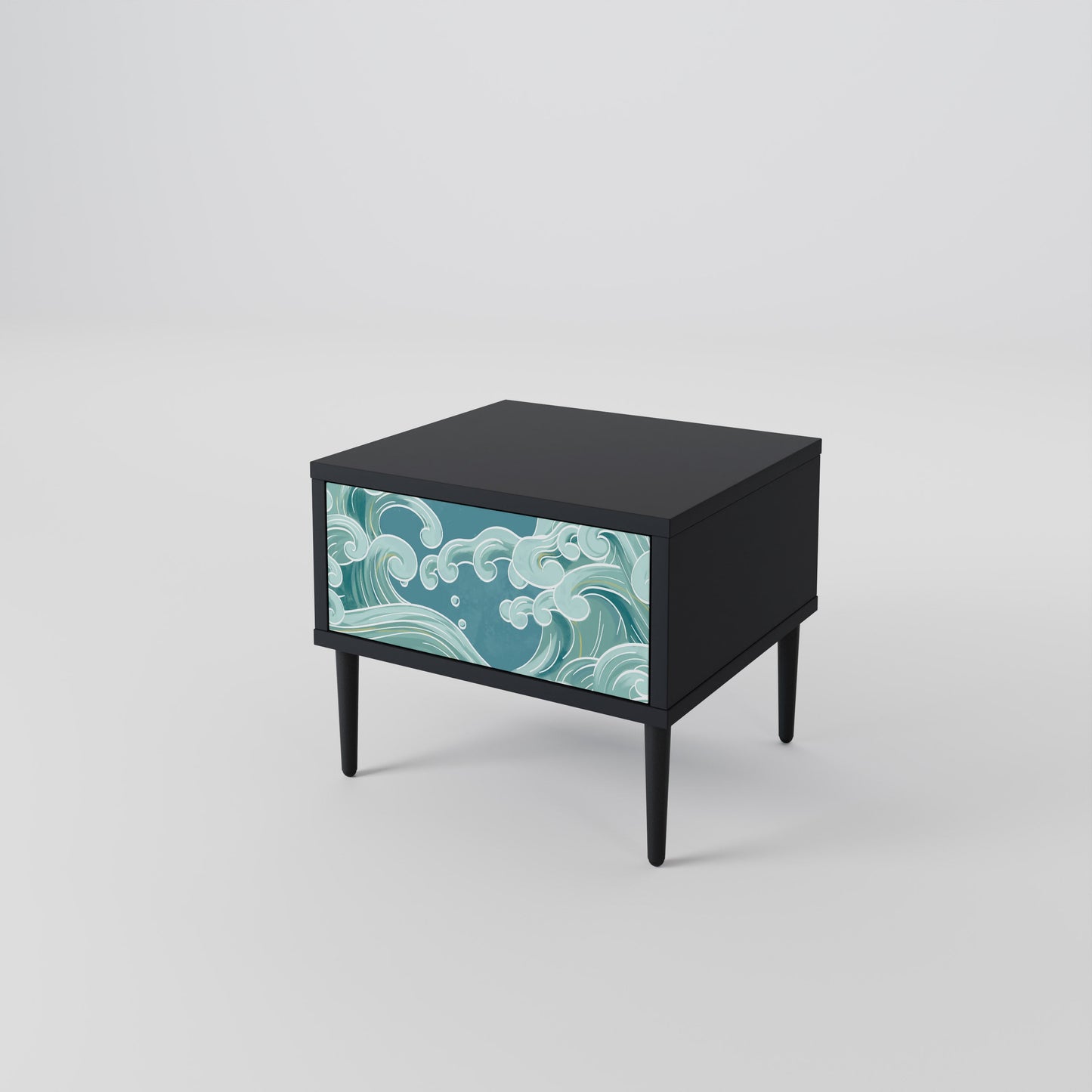 ASIAN SWAY nattduksbord i svart finish
