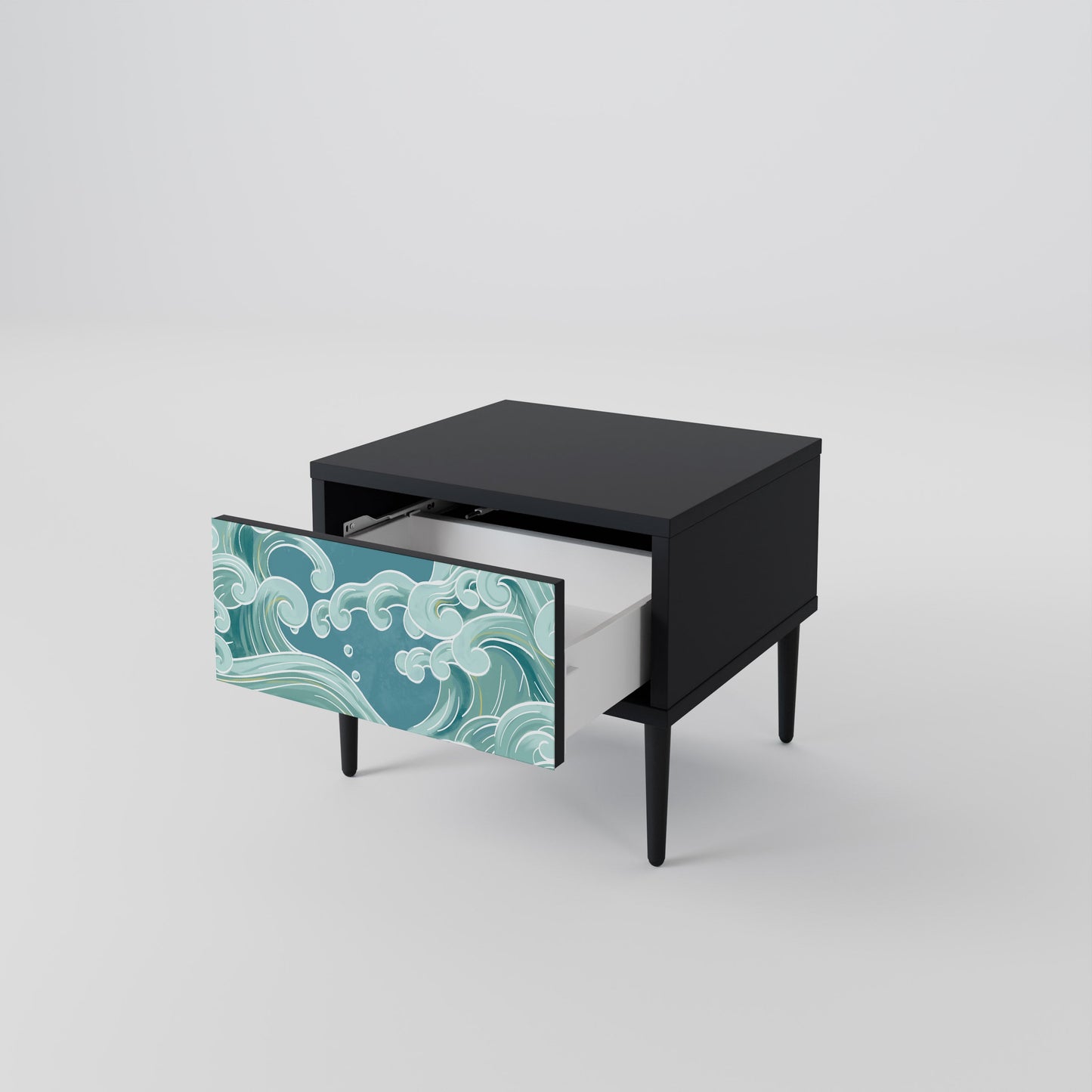 ASIAN SWAY nattduksbord i svart finish