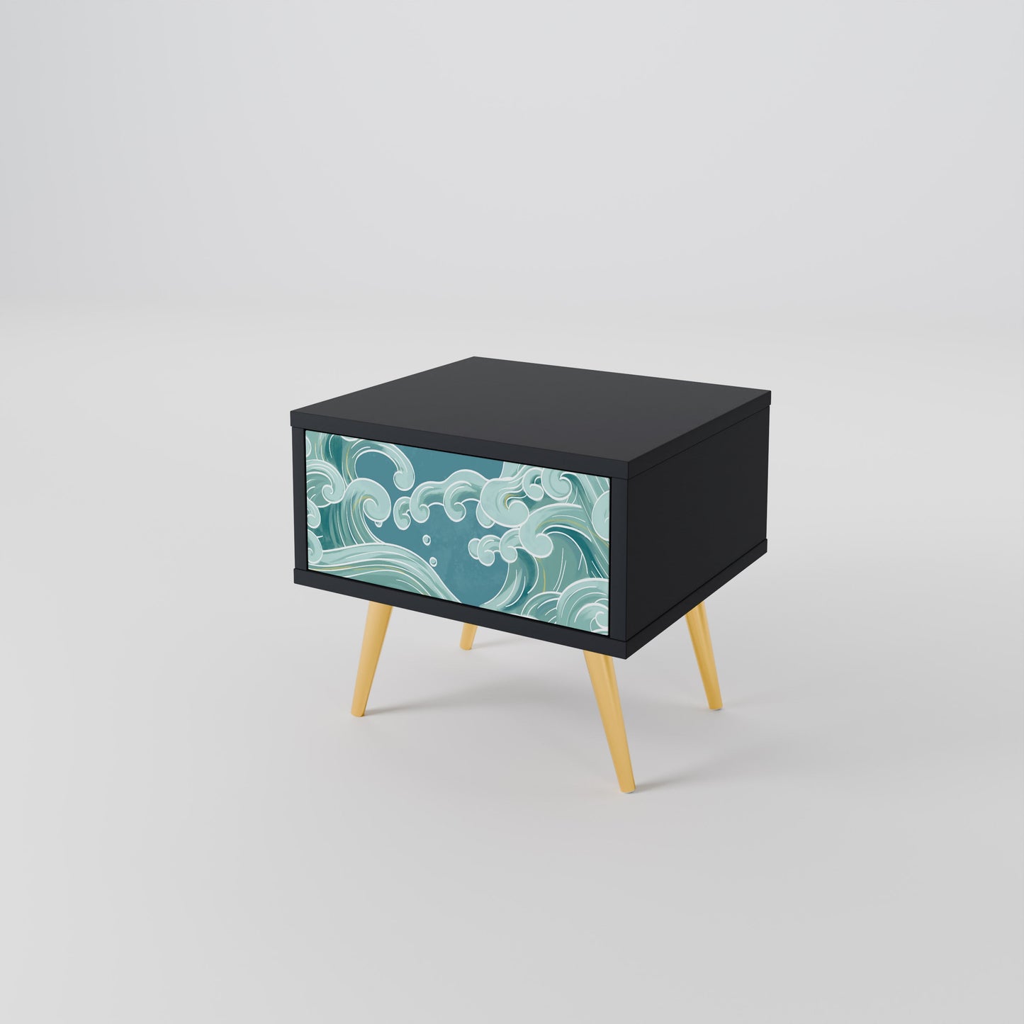 ASIAN SWAY nattduksbord i svart finish