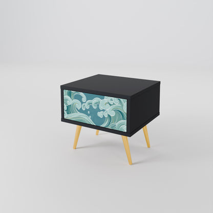 ASIAN SWAY nattduksbord i svart finish