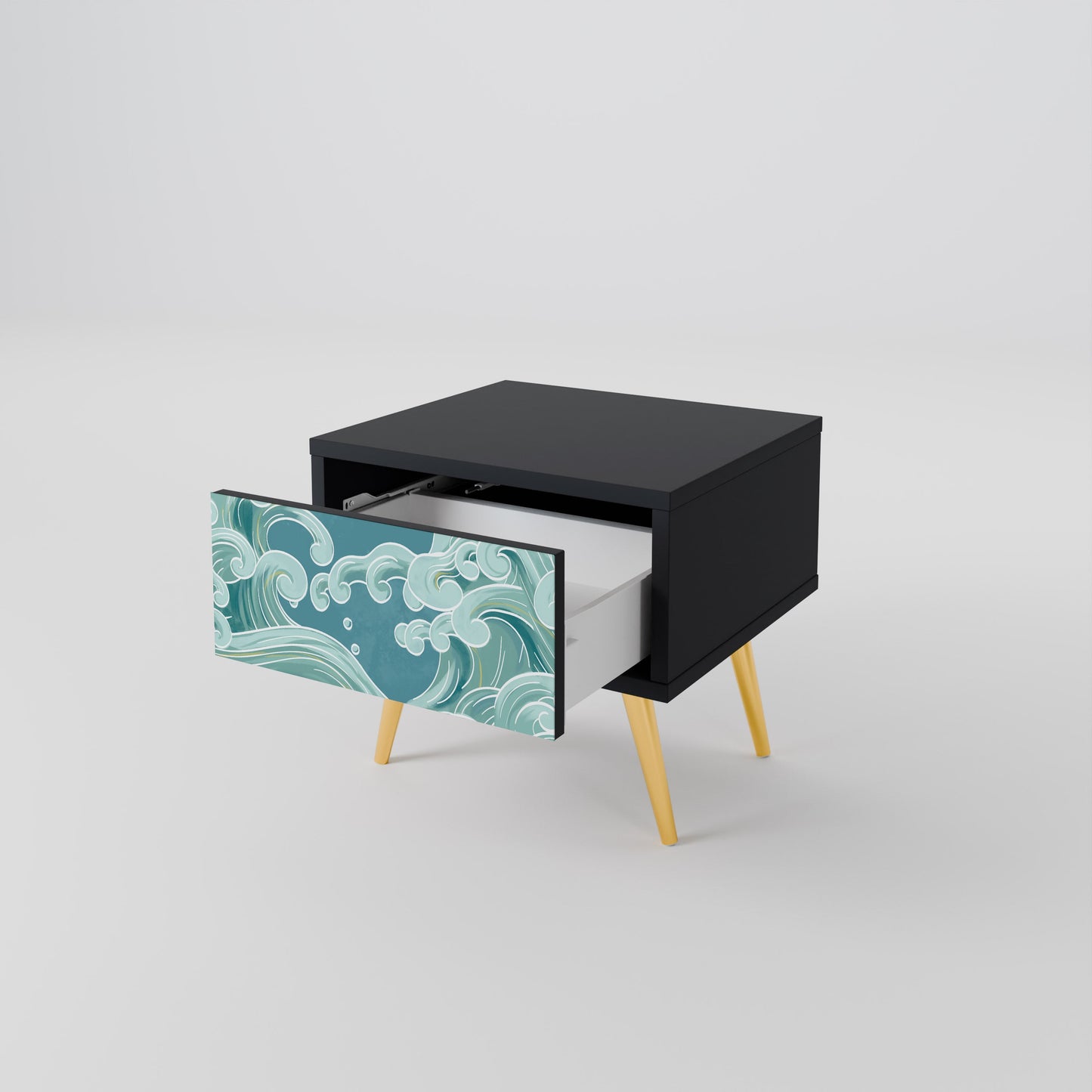 ASIAN SWAY nattduksbord i svart finish