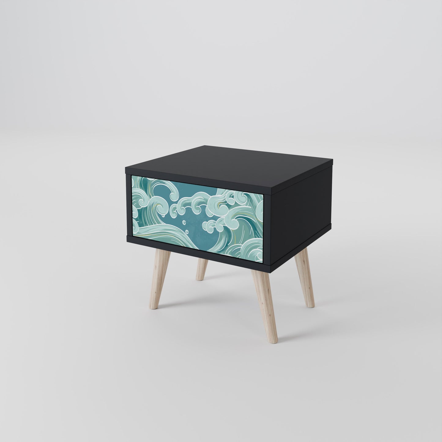 ASIAN SWAY nattduksbord i svart finish