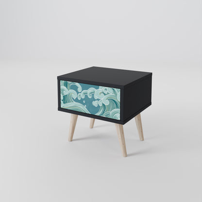 ASIAN SWAY nattduksbord i svart finish