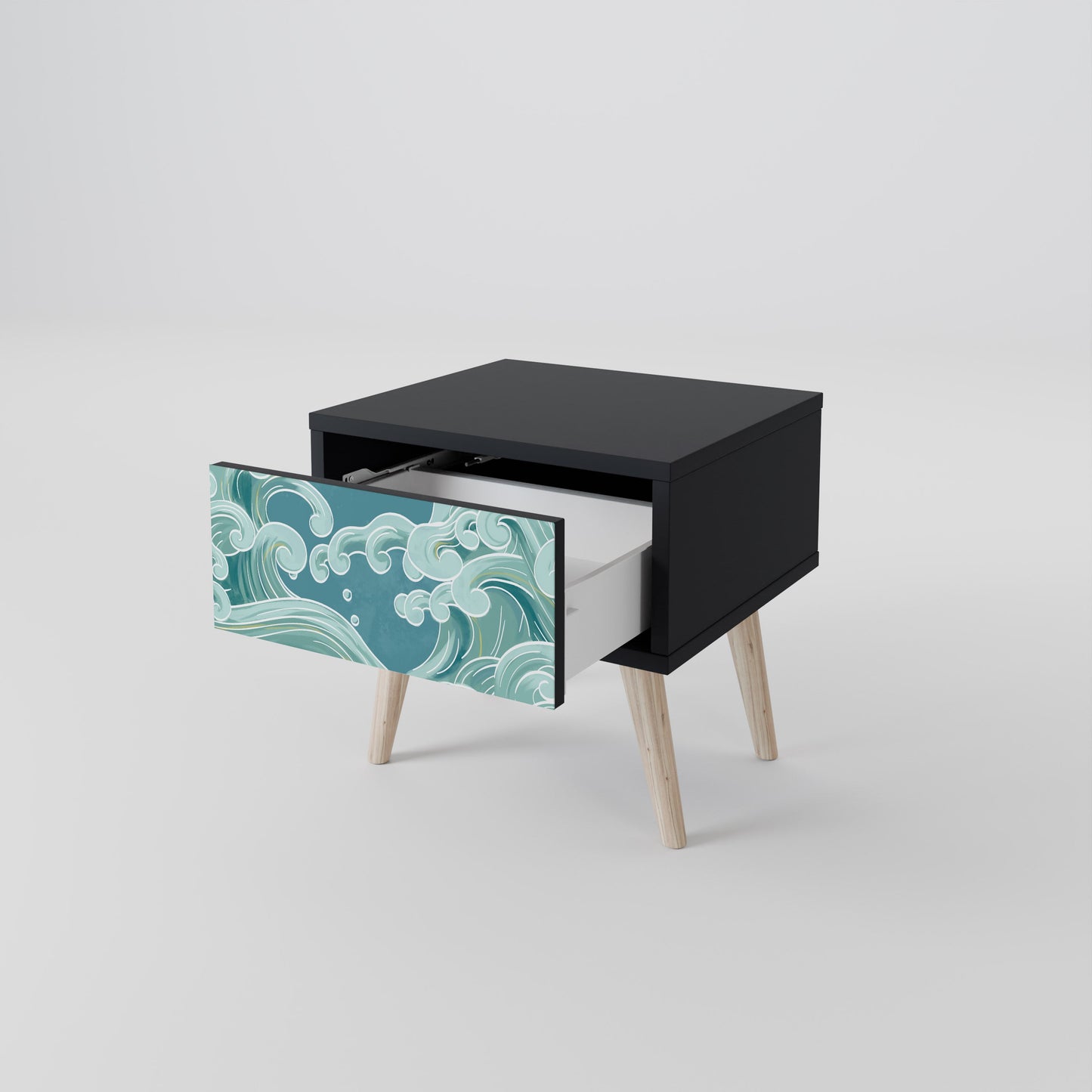 ASIAN SWAY nattduksbord i svart finish