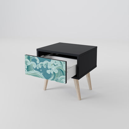 ASIAN SWAY nattduksbord i svart finish