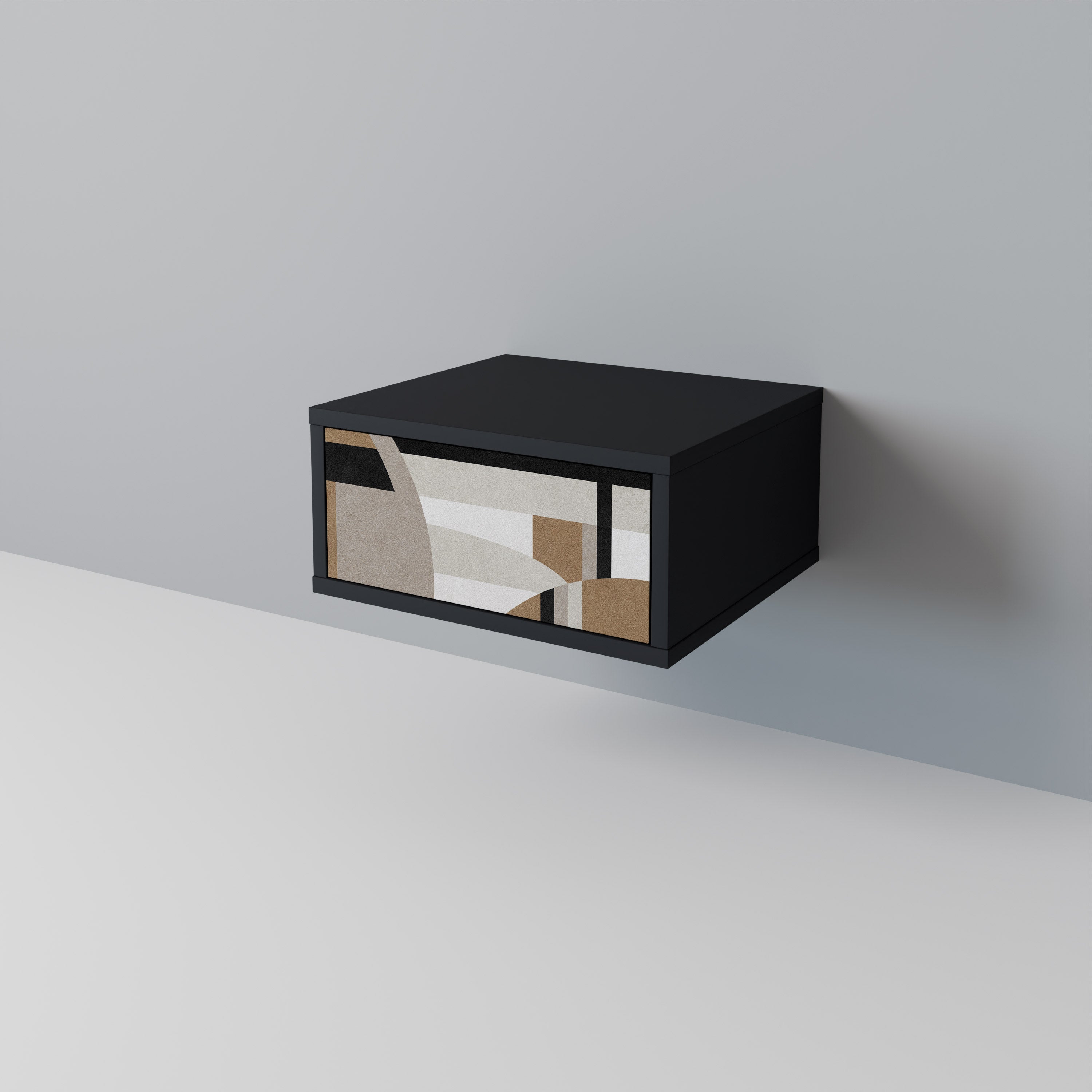 DELICATE MEMMENTO Nattduksbord i svart finish
