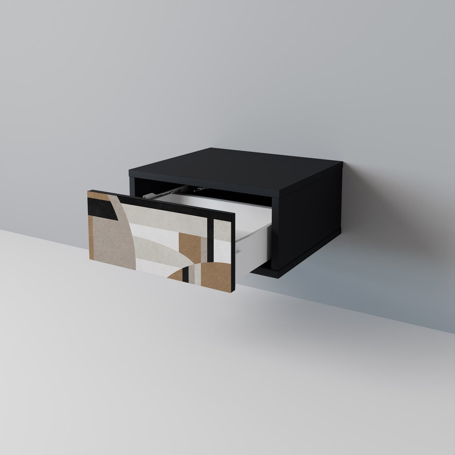 DELICATE MEMMENTO Nattduksbord i svart finish